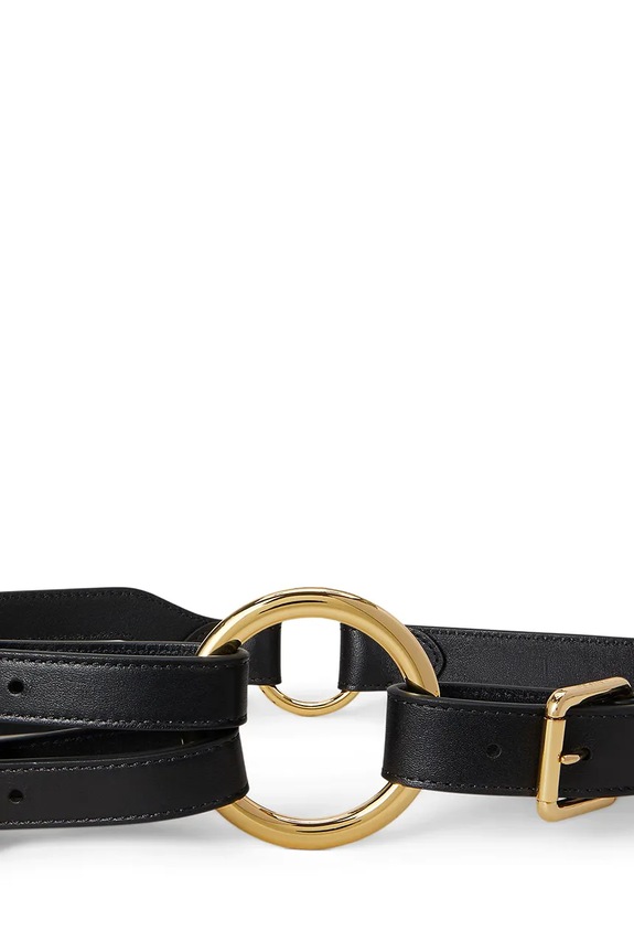 Lauren Ralph Lauren curea de piele 412908273 negru AW25