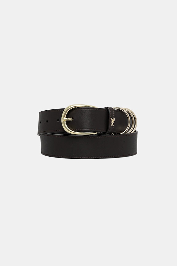 Δερμάτινη ζώνη Patrizia Pepe Planet friendly καφέ 8W0069.L048