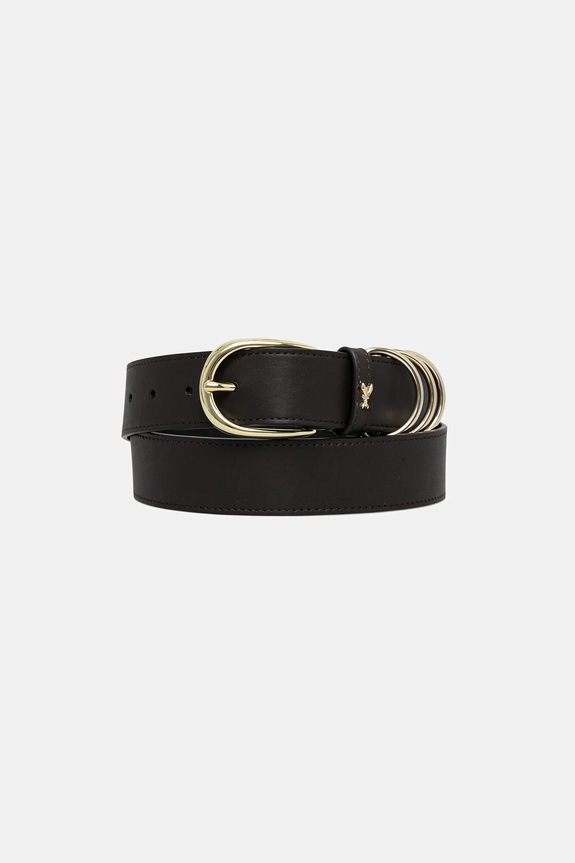 Δερμάτινη ζώνη Patrizia Pepe Planet friendly καφέ 8W0069.L048