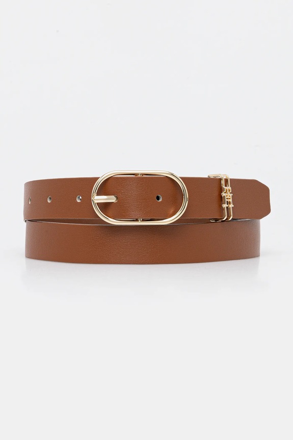 Pásek Tommy Hilfiger hnědá AW0AW17494