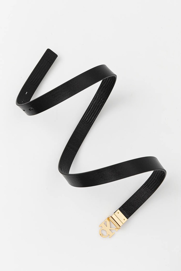 Oboustranný pásek Calvin Klein LV04F7040G černá AW25