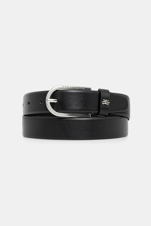Kožni remen Karl Lagerfeld K/AUTOGRAPH crna A3W33041