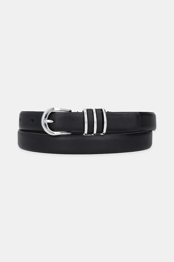 Kožený opasok BOSS Carol-Loops_Sz20 čierna 50548534