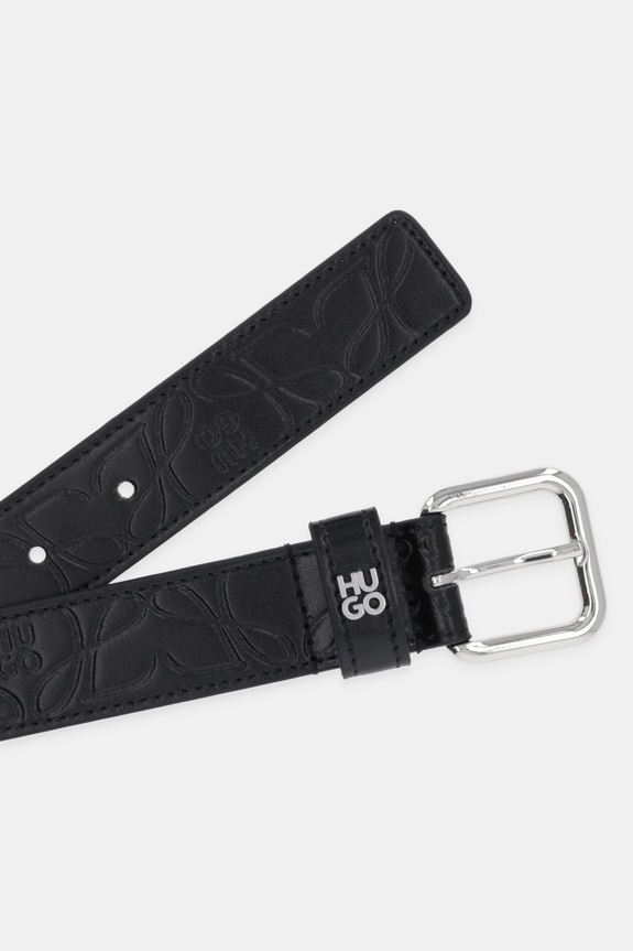 HUGO pasek skórzany Elaya_HU-GO_deb_Sz30 50548410 czarny AW25