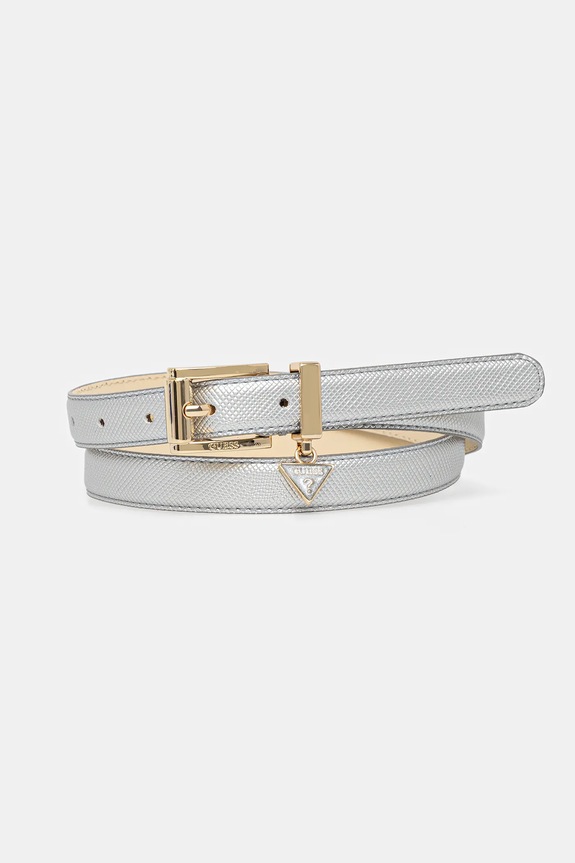 Guess pasek ROSALBA imitacja skóry licowej srebrny BW9256.P5325