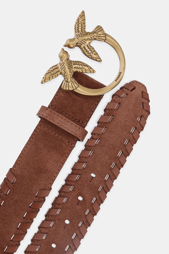 Pinko pasek zamszowy 105461.A2QG brązowy AW25