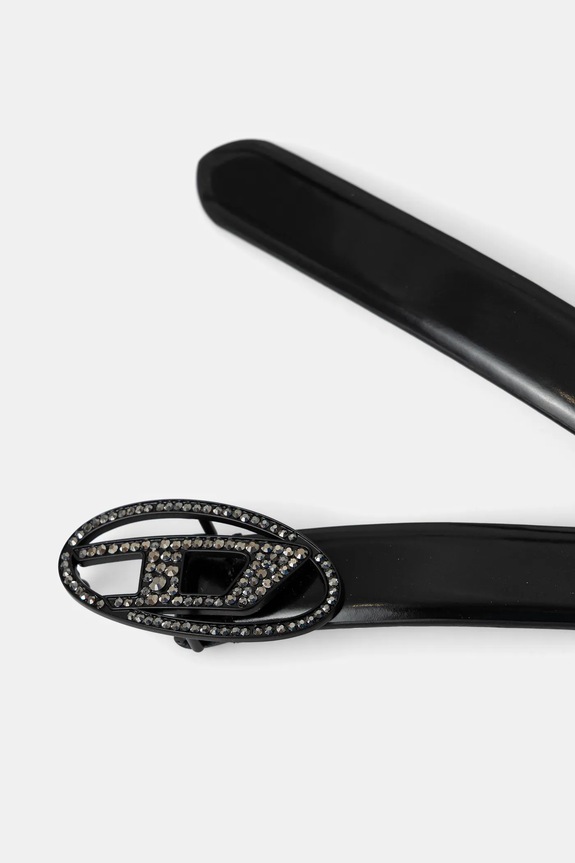 Kožni remen Diesel OVAL D LOGO B-1DR STRASS 20 X09972.P6958 crna AW25