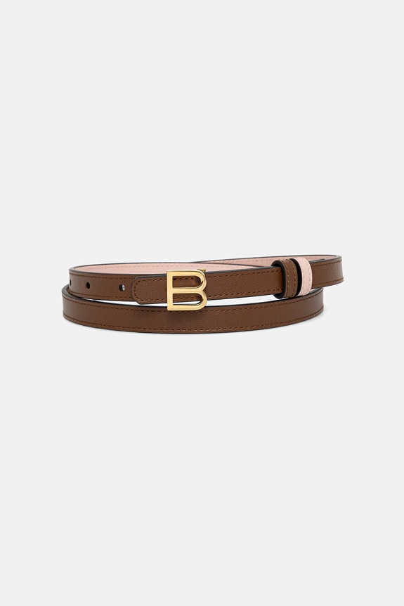 Αναστρέψιμη δερμάτινη ζώνη Bally καφέ WBG00D