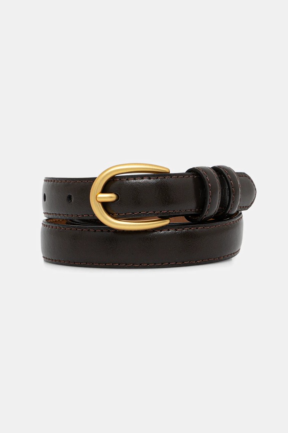 Marc O'Polo curea de piele Planet friendly maro 5000007763