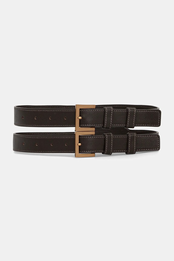 Marciano by Guess pasek skórzany brązowy 5BGZ25.7414A