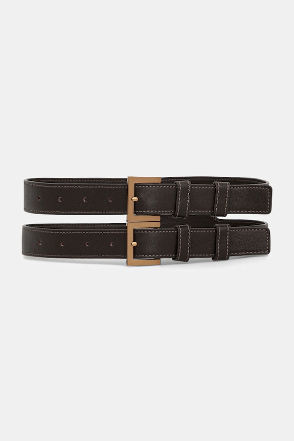 Marciano by Guess pasek skórzany brązowy 5BGZ25.7414A