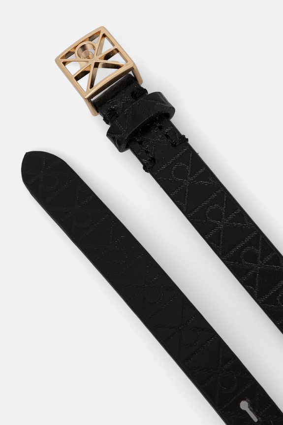 Kožni remen Calvin Klein LV04F7048G crna SS26