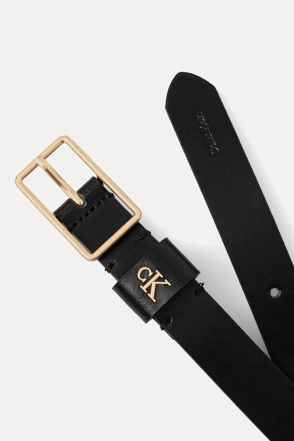 Calvin Klein opasok dámsky kožený LV04F7050G čierna SS26