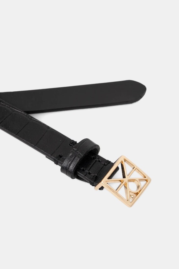 Kožni remen Calvin Klein LV04F7053G crna AW25