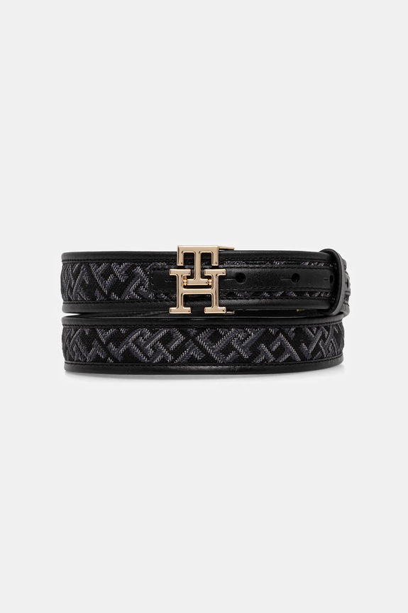 Tommy Hilfiger pasek tekstylny czarny AW0AW17764