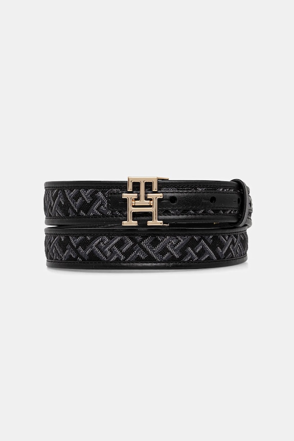Tommy Hilfiger pasek tekstylny czarny AW0AW17764