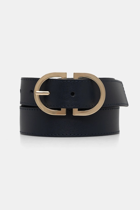 Tommy Hilfiger curea de piele bleumarin AW0AW17972