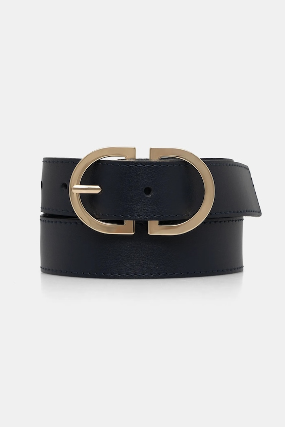 Tommy Hilfiger curea de piele bleumarin AW0AW17972