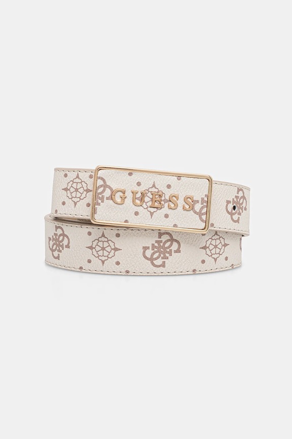 Guess pasek SILIA imitacja skóry licowej beżowy BW9307.P5430