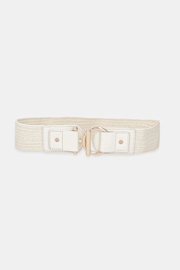 Morgan cintura finta pelle fiore beige 3CHAMPA
