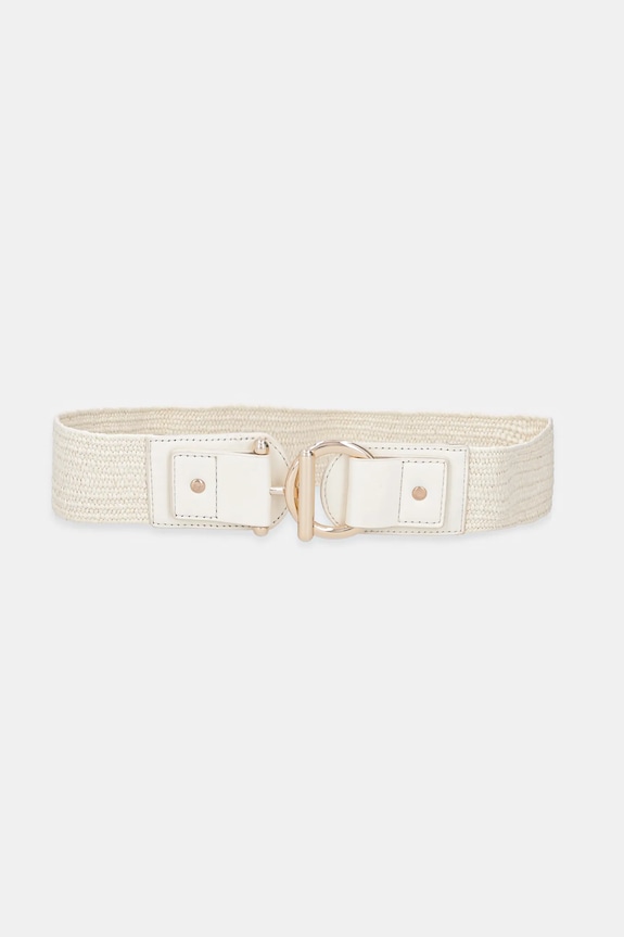 Morgan cintura finta pelle fiore beige 3CHAMPA
