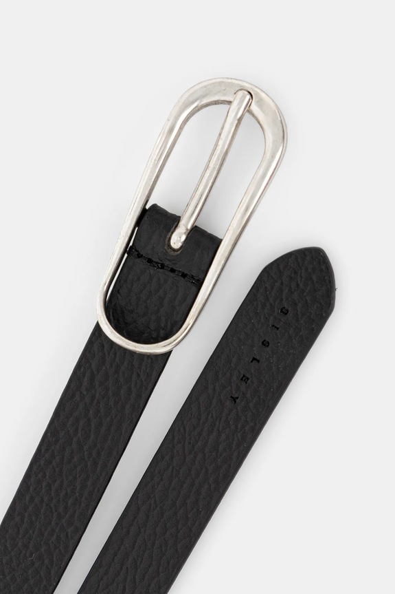 Δερμάτινη ζώνη Sisley 6Q4CWL03A μαύρο AW25