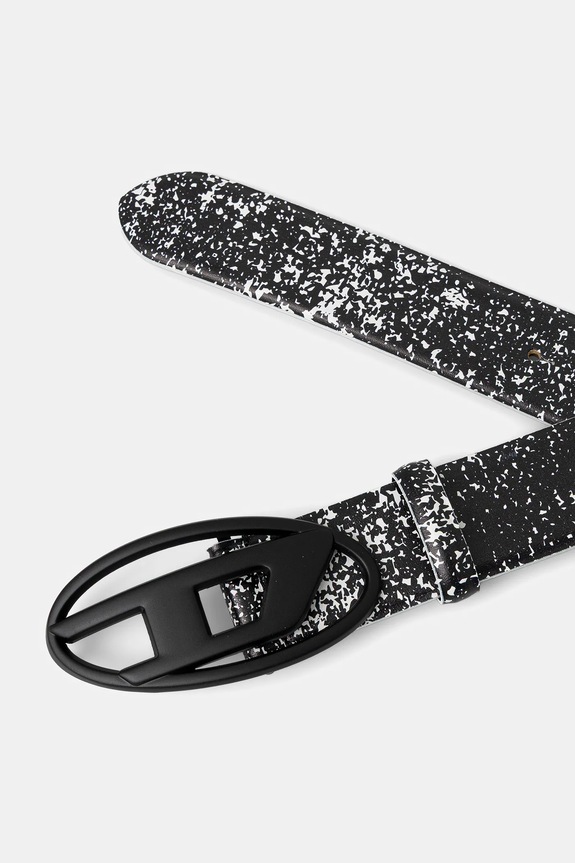 Δερμάτινη ζώνη Diesel OVAL D LOGO B-1DR X10133.P8236 μαύρο AW25