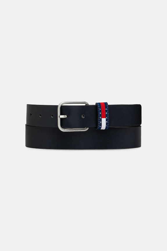 Δερμάτινη ζώνη Tommy Jeans σκούρο μπλε AM0AM13688