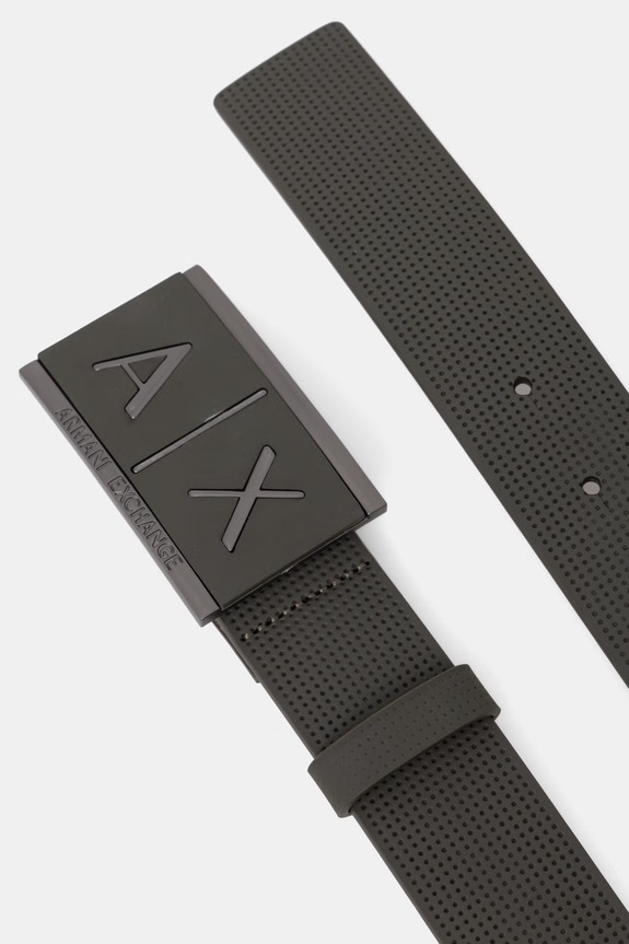 Armani Exchange pasek męski skórzany 951019.CC507. zielony SS26