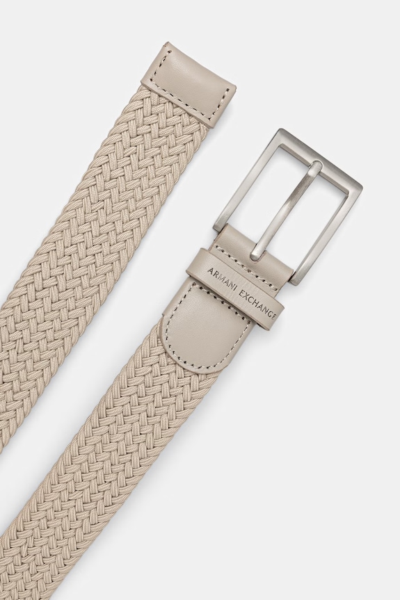 Armani Exchange pletený pánsky opasok 951369.3R863. béžová SS26