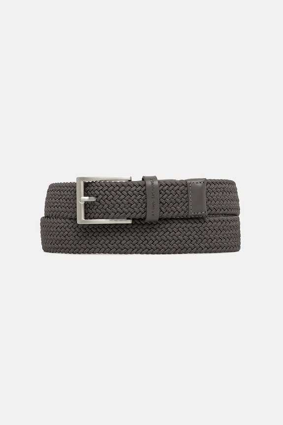 Armani Exchange curea împletită pentru bărbați gri 951369.3R863.