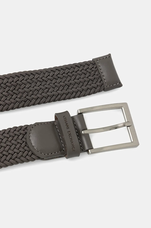 Armani Exchange curea împletită pentru bărbați 951369.3R863. gri SS26