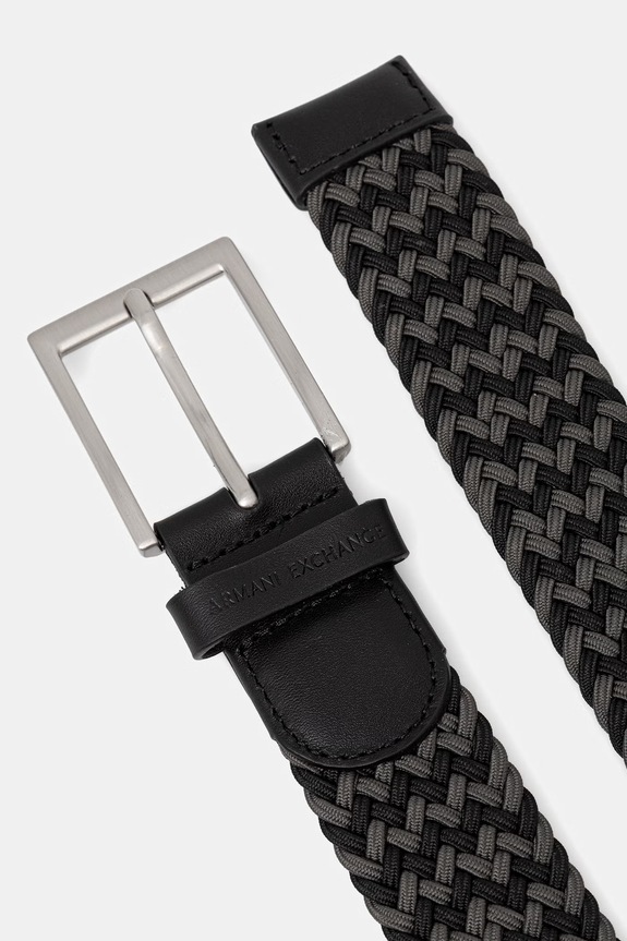 Armani Exchange curea împletită pentru bărbați negru 951369.3R863.