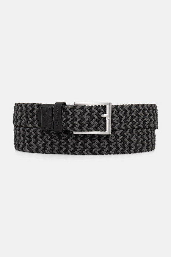 Armani Exchange curea împletită pentru bărbați 951369.3R863. negru SS26