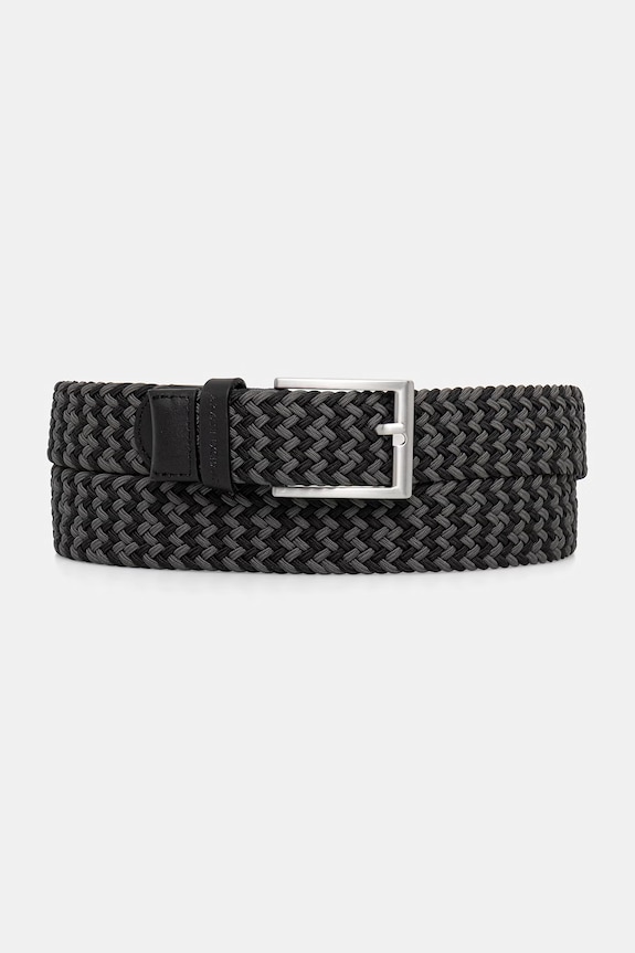 Armani Exchange curea împletită pentru bărbați 951369.3R863. negru SS26