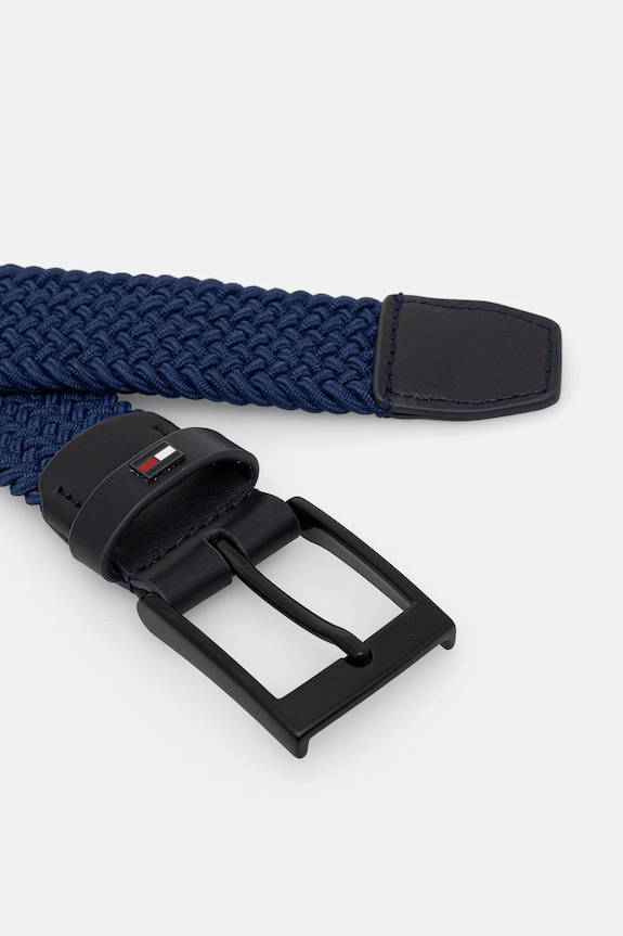 Tommy Hilfiger pletený opasok pánsky AM0AM13824 tmavomodrá SS26