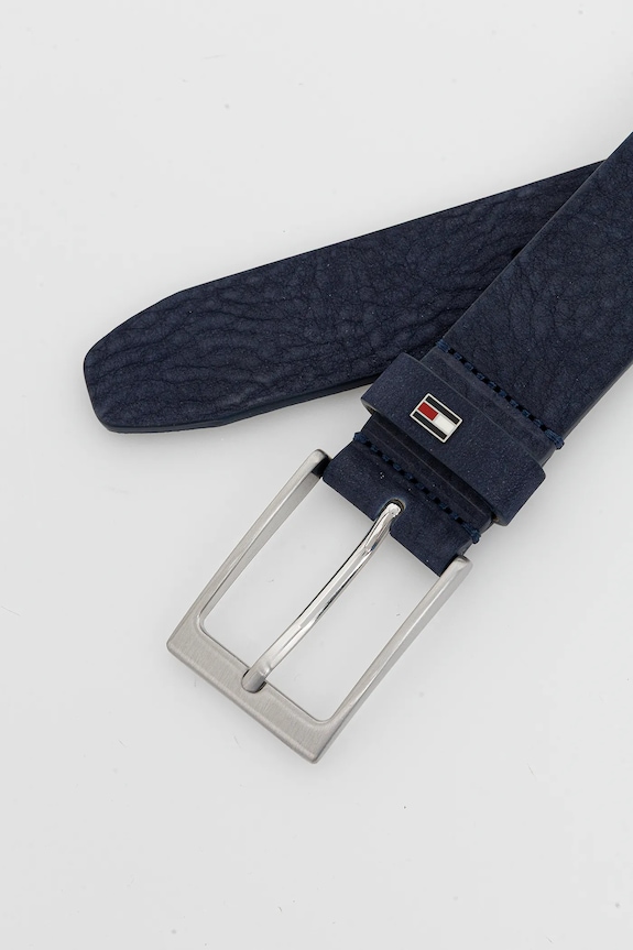 Tommy Hilfiger pasek zamszowy AM0AM13754 granatowy AW25