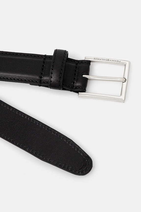 Δερμάτινη ζώνη Tommy Hilfiger AM0AM13760 μαύρο AW25