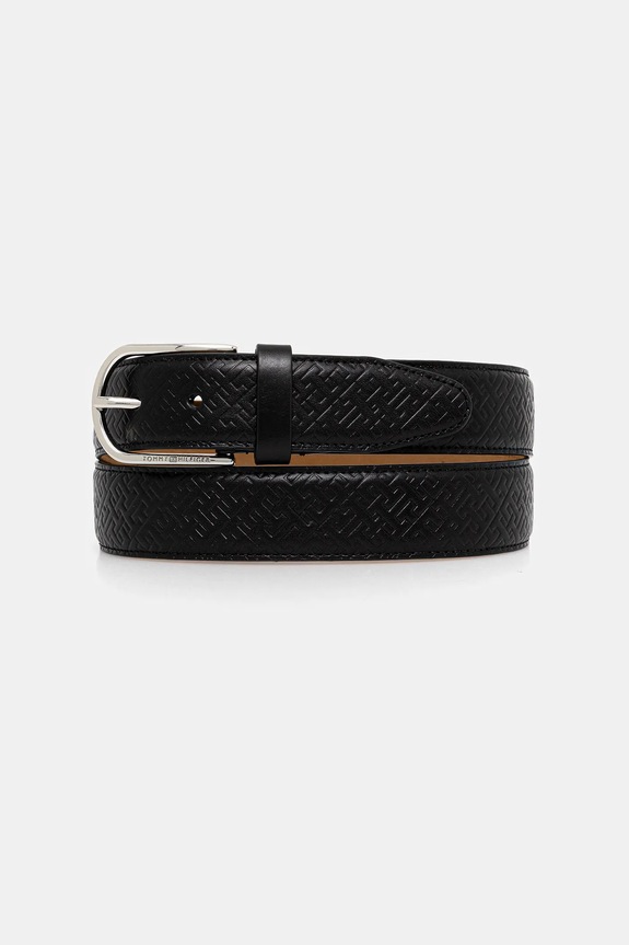 Tommy Hilfiger pasek imitacja skóry licowej czarny AM0AM13761