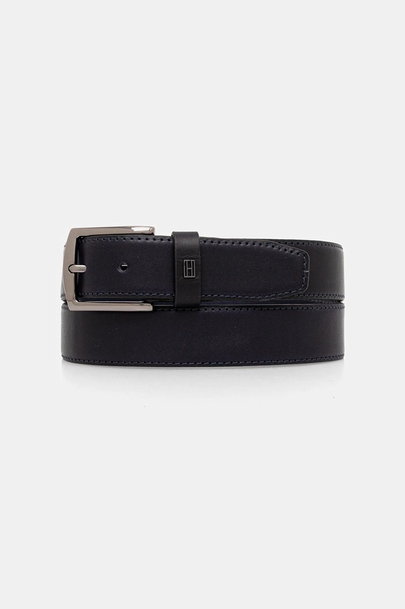 Tommy Hilfiger bőr öv sötétkék AM0AM13767