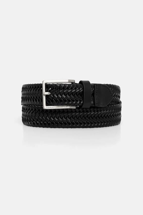 Kožený opasok Tommy Hilfiger čierna AM0AM13920