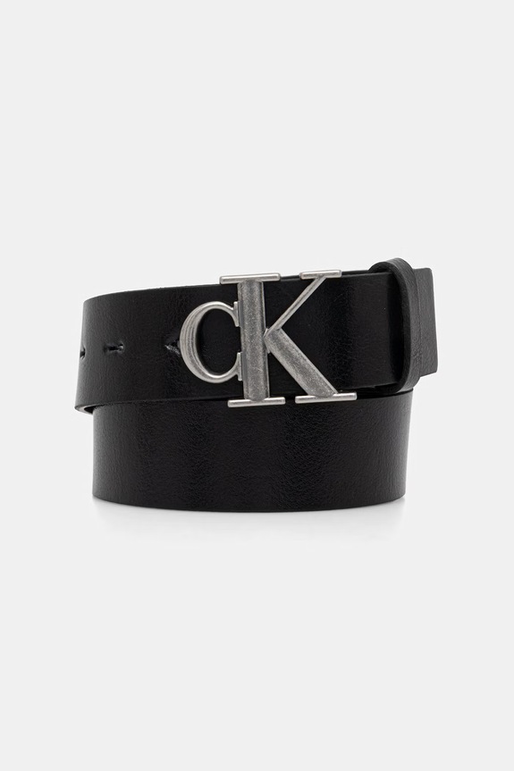Kožený opasok Calvin Klein Darčekový box čierna LV04D7016G