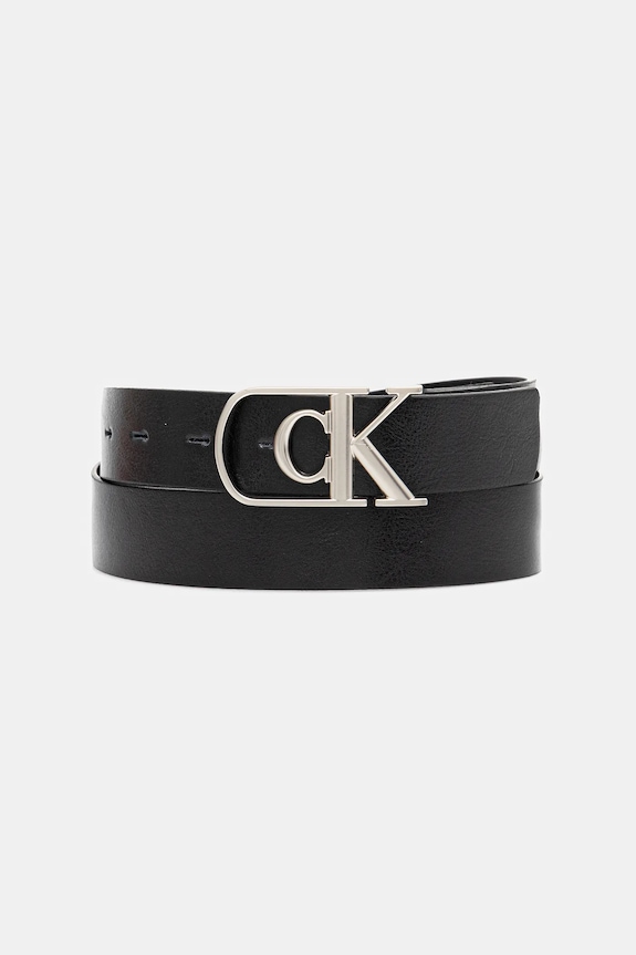 Calvin Klein cintura in pelle pelle fiore nero LV04D7020G