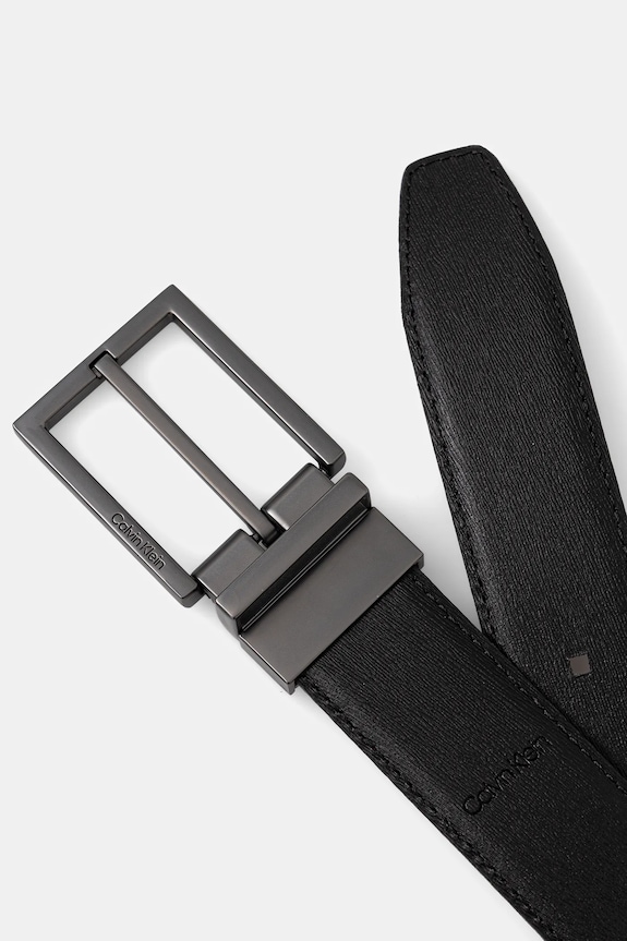Αναστρέψιμη δερμάτινη ζώνη Calvin Klein LV04D7045G μαύρο AW25