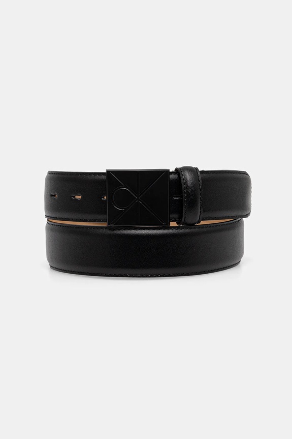Calvin Klein pasek imitacja skóry licowej czarny LV04D7046G
