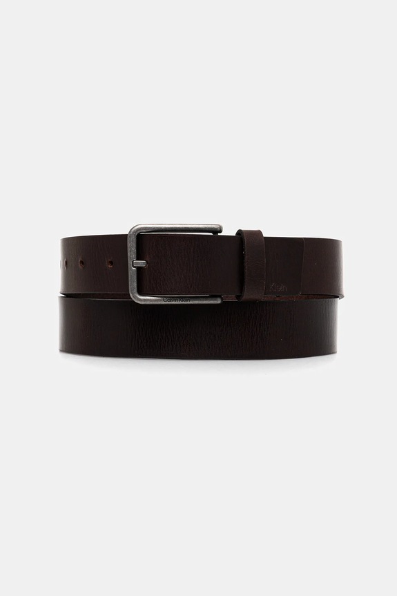 Calvin Klein cintura in pelle marrone LV04D7047G