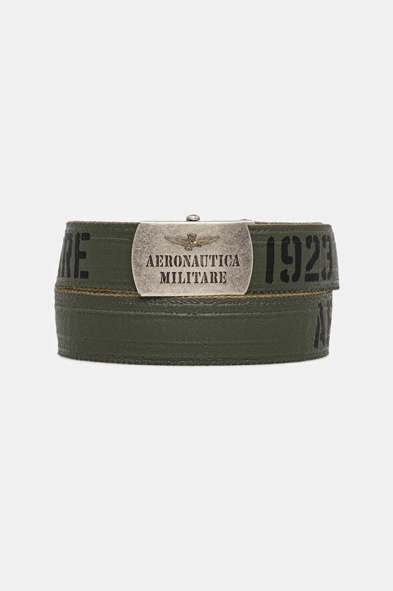 Aeronautica Militare cintura in cotone verde CI0317UCT03585