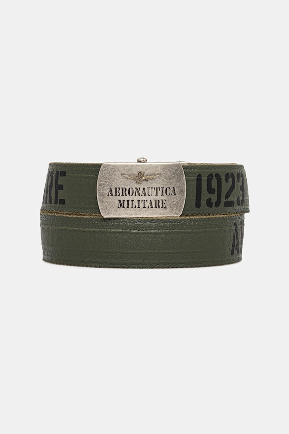 Aeronautica Militare cintura in cotone verde CI0317UCT03585