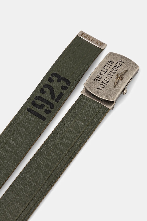 Aeronautica Militare cintura in cotone CI0317UCT03585 verde AW25