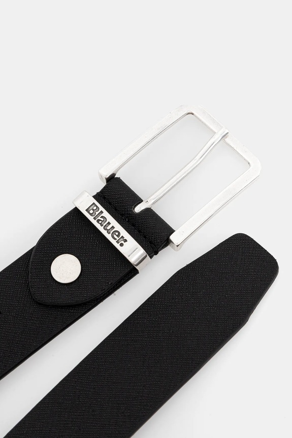 Δερμάτινη ζώνη Blauer SAFF01 μαύρο SS26